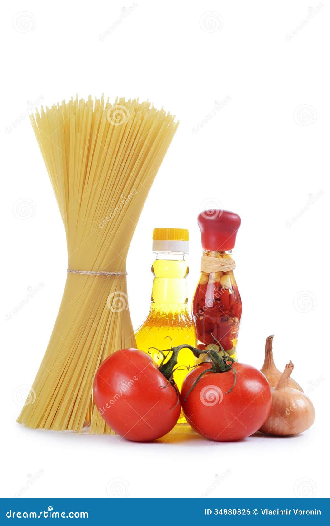 Pasta with an Olive Oil and Tomatoes Stock Photo Image of eating