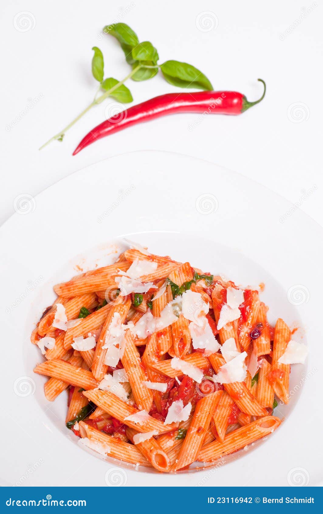 Pasta Penne with Pecorino Cheese and Chili Stock Photo Image of pasta
