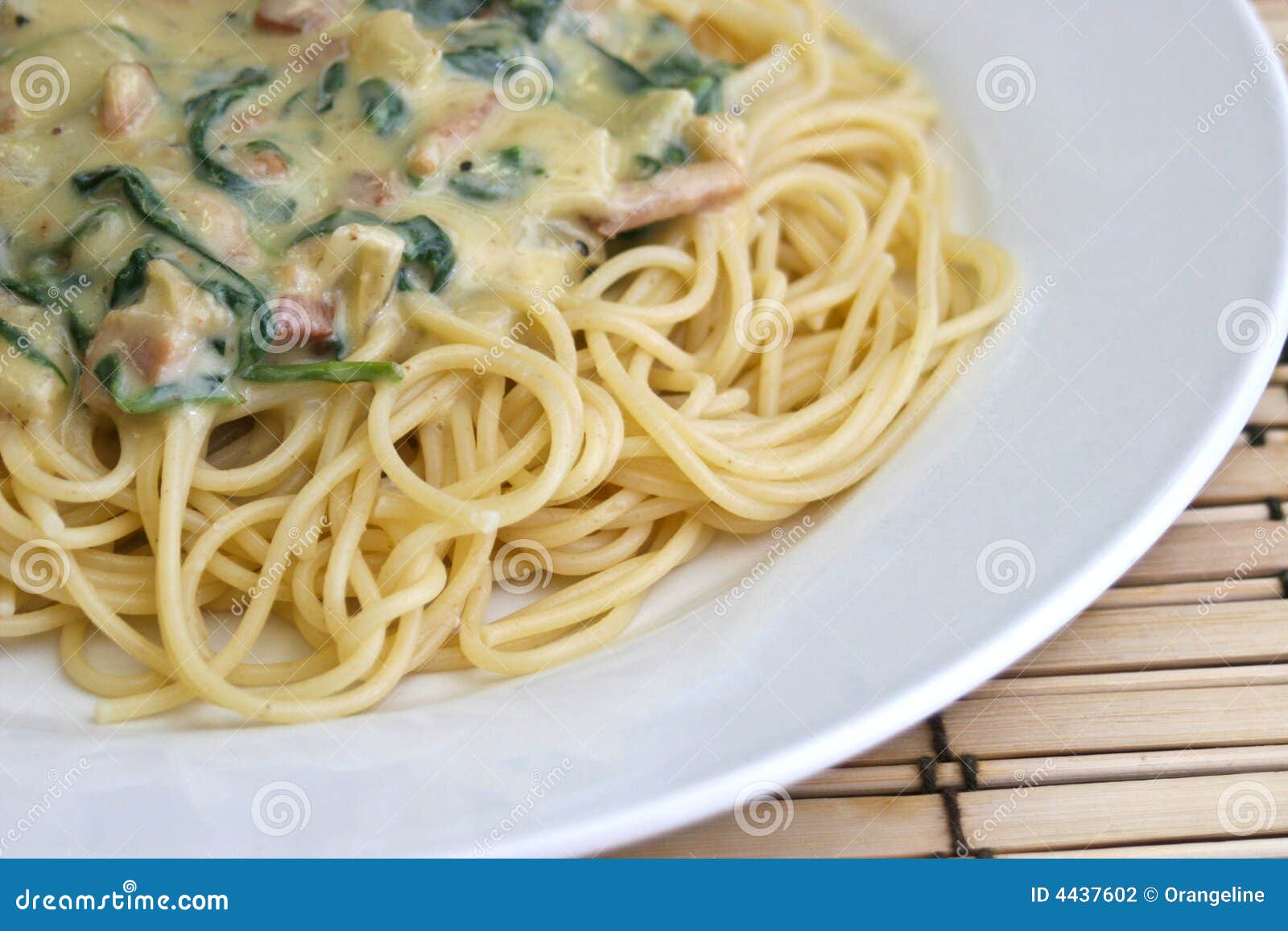 Pasta Plate stock photo. Image of meal, carbonara, gourmet 4437602