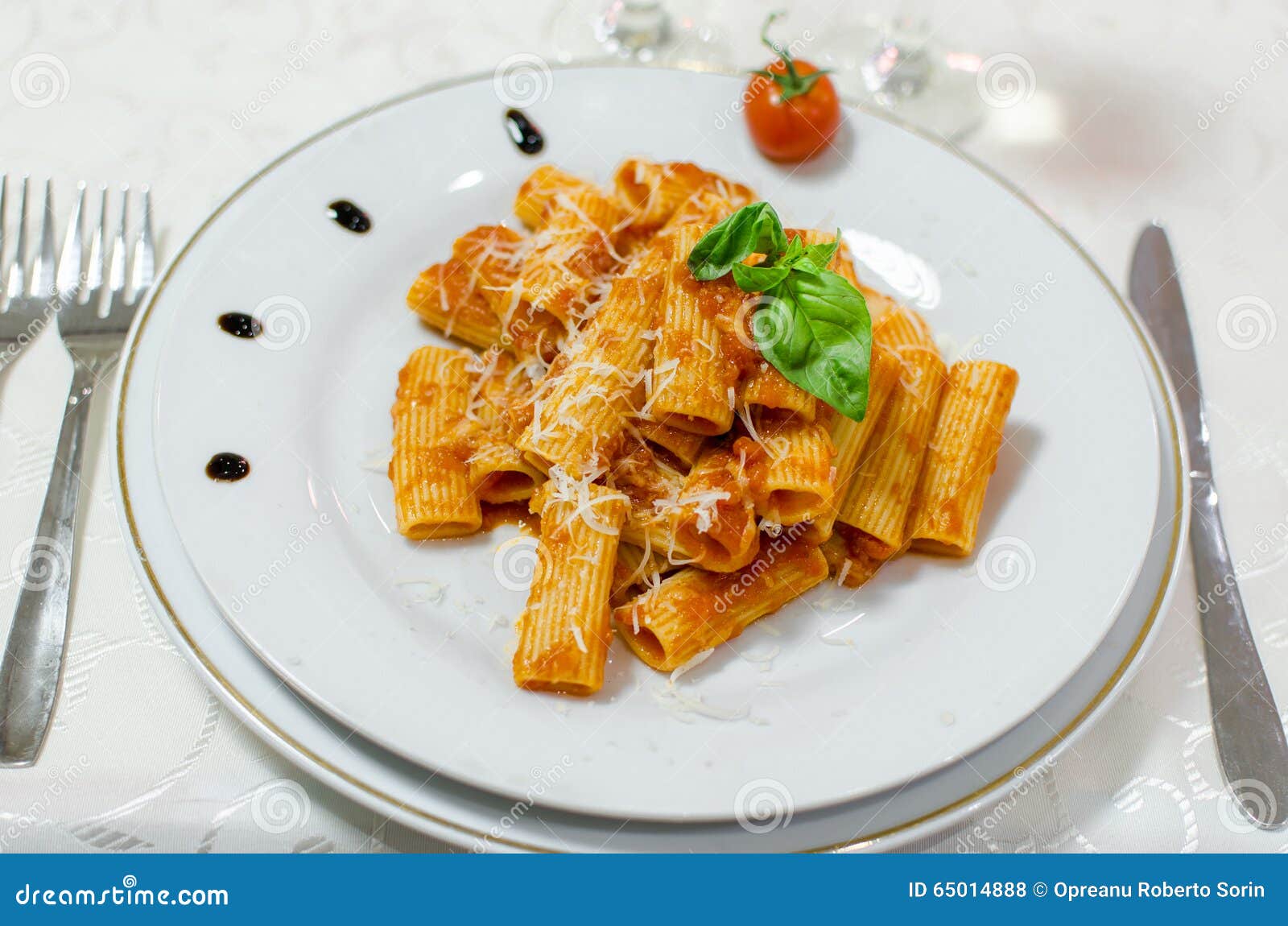 Pasta on plate stock photo. Image of cooking, delicious 65014888