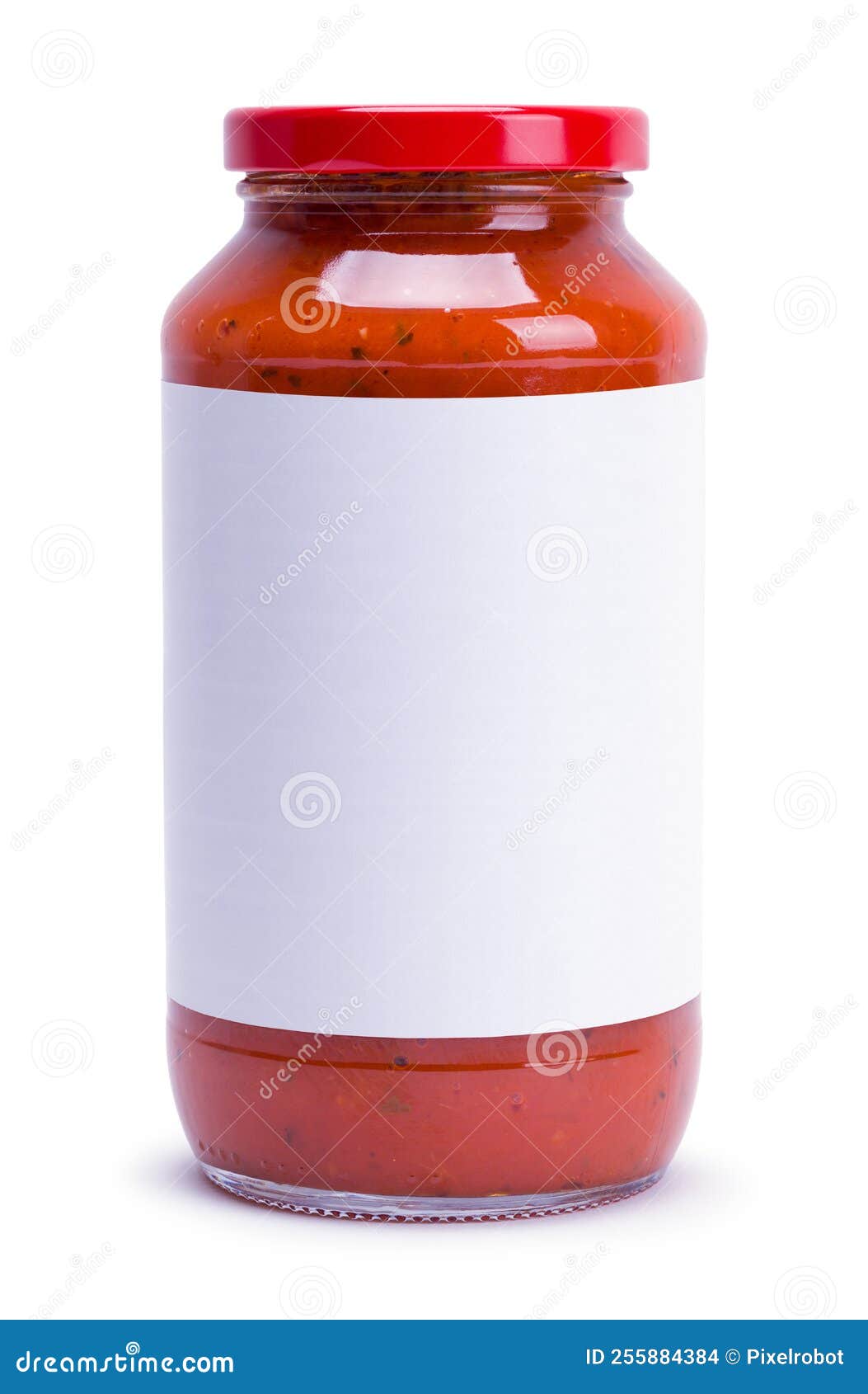 Pasta Sauce in Jar stock photo. Image of copy, blank - 255884384