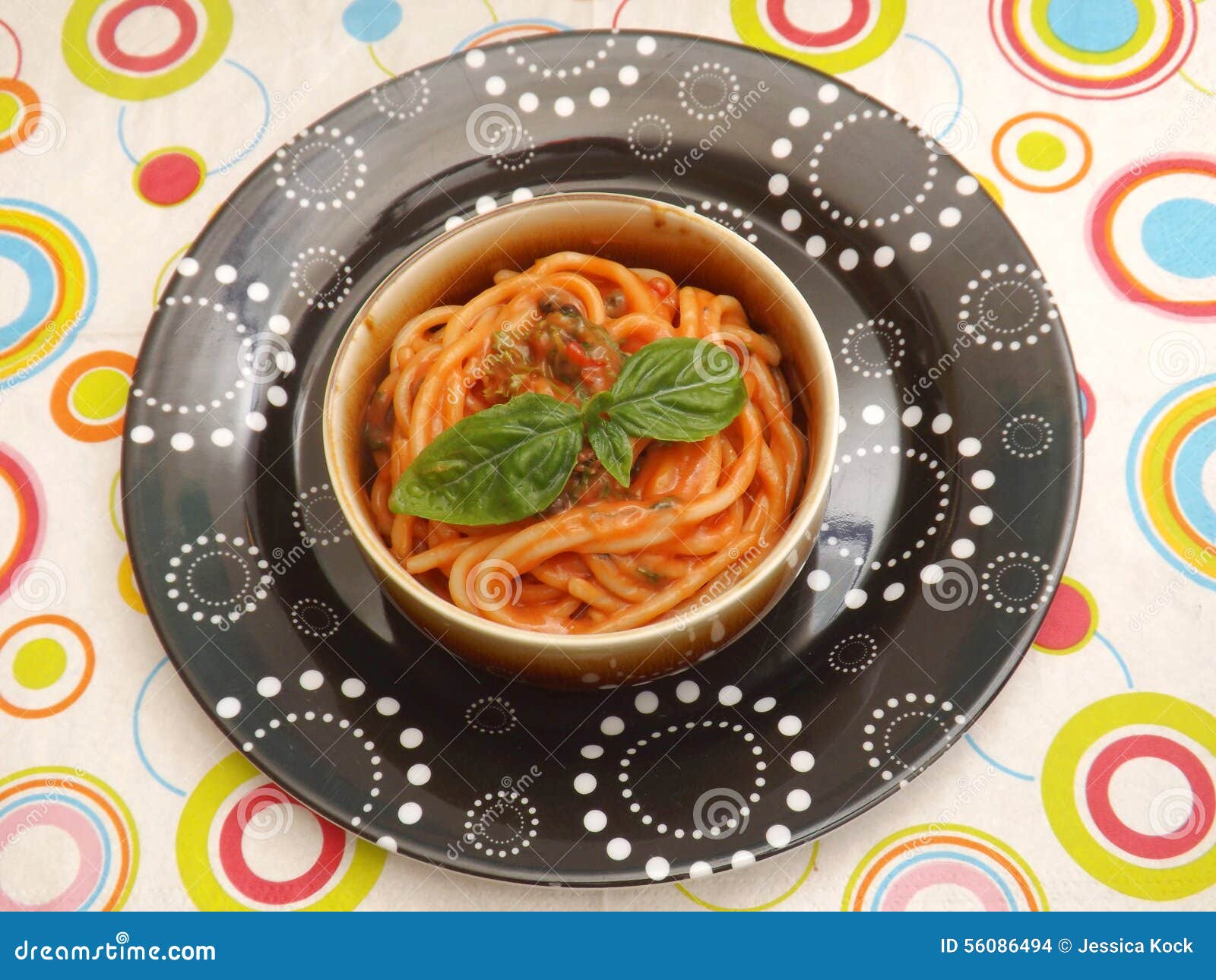 Pasta with a Sauce of Tomatoes Stock Photo - Image of vegetarian