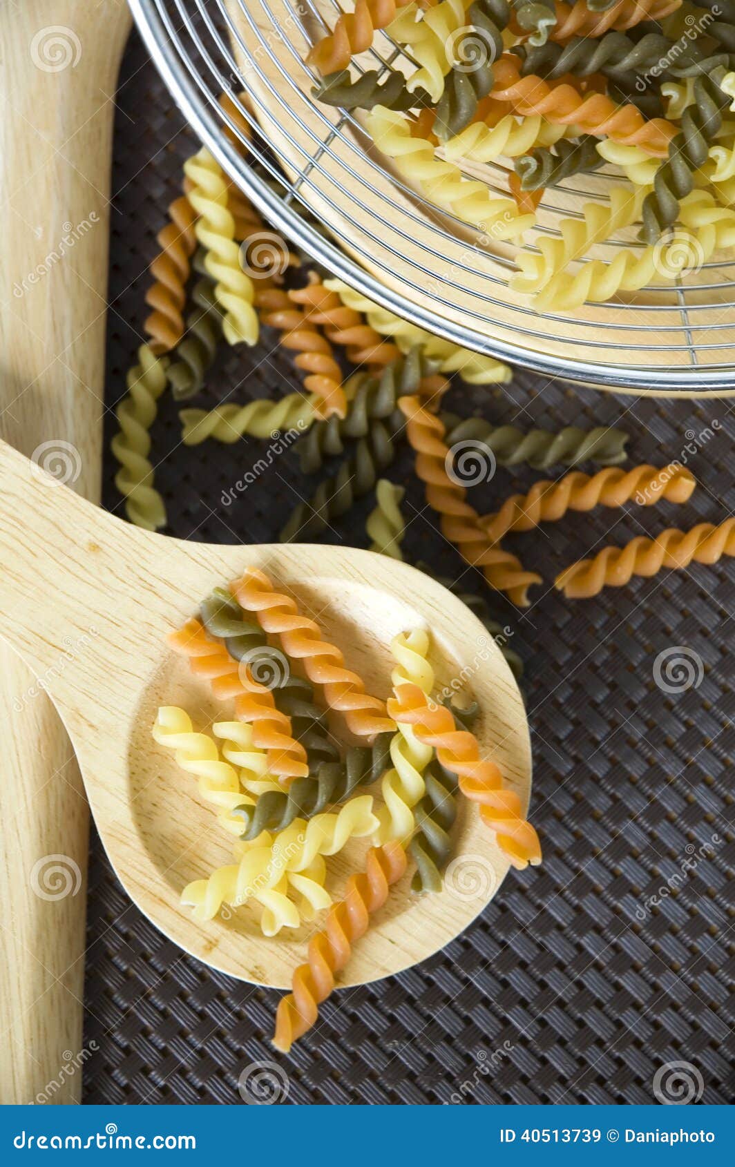 Pasta on spoon stock image. Image of gourmet, italian 40513739