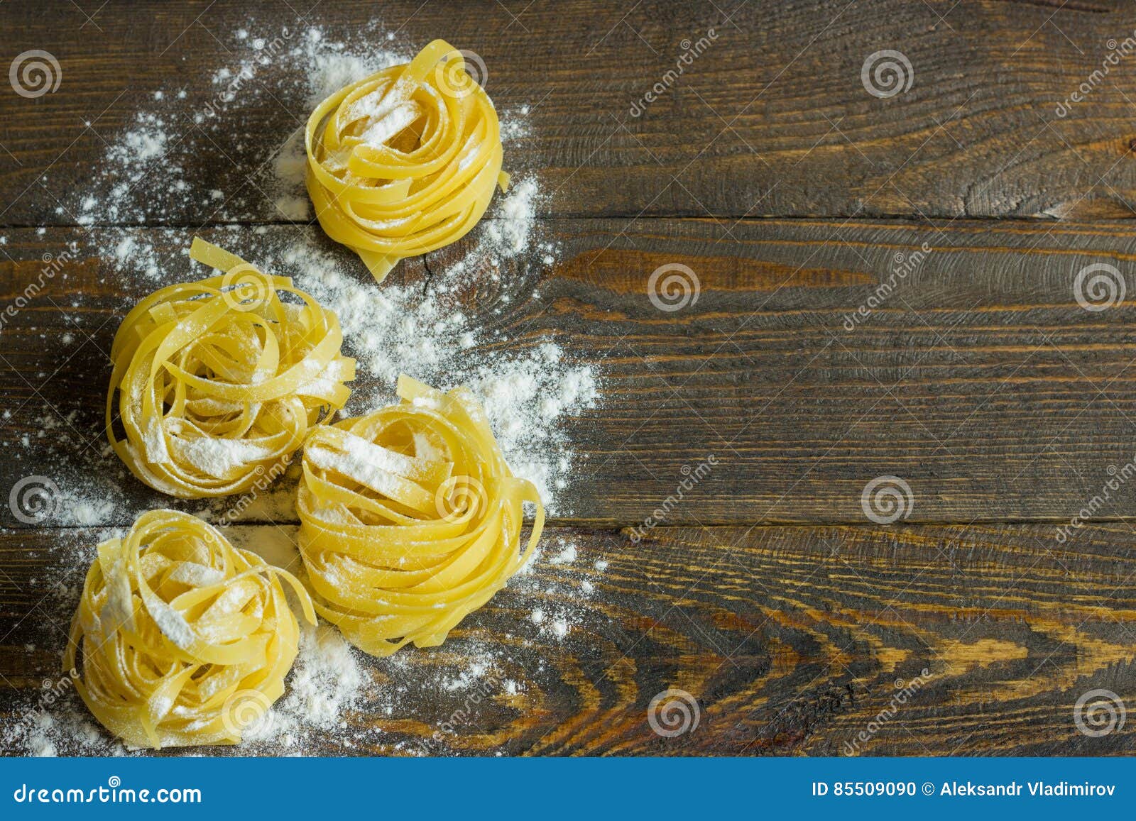 Pasta Tagliatelle with Flour on Table Stock Photo Image of eating
