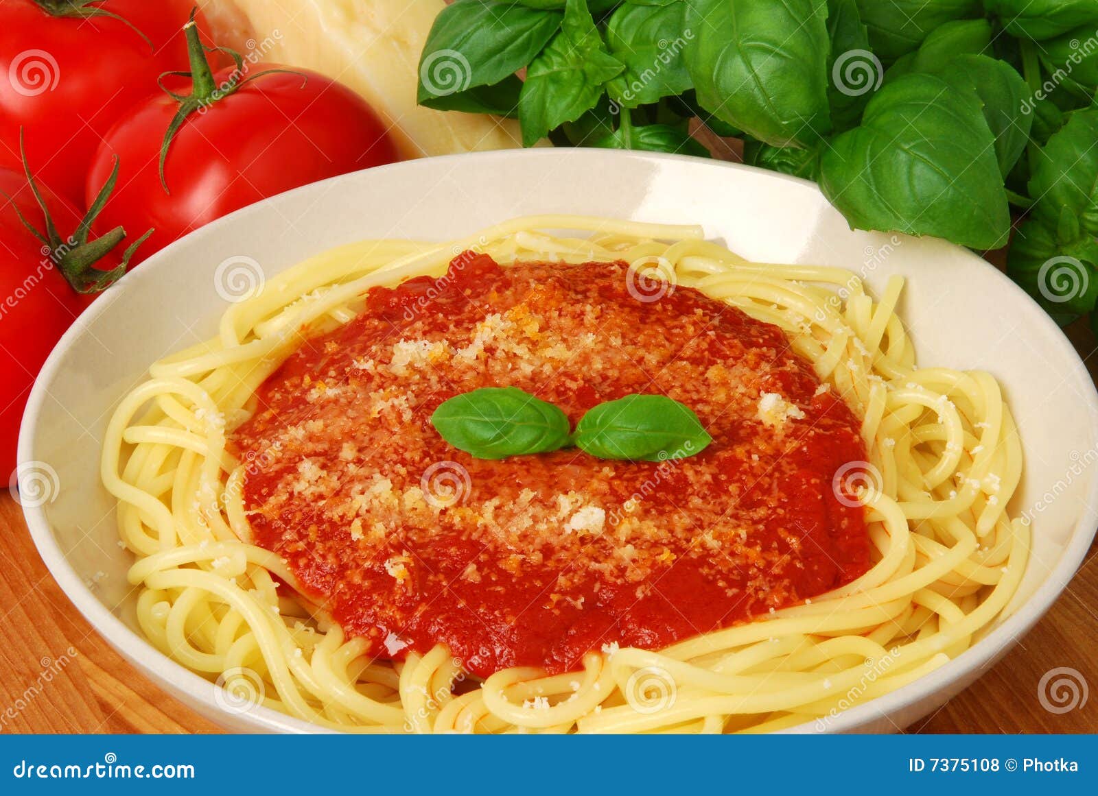 Pasta with tomato sauce stock photo. Image of delicious 7375108
