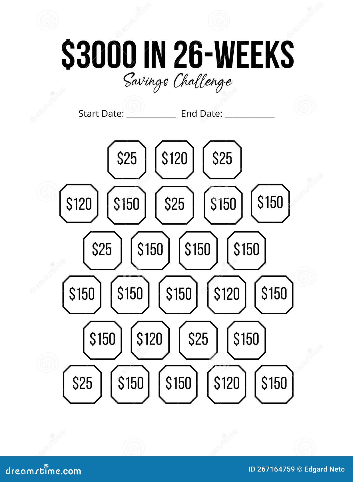 Save Money Challenge, Save 3000 Dollars in 26 Days, Monthly Budget