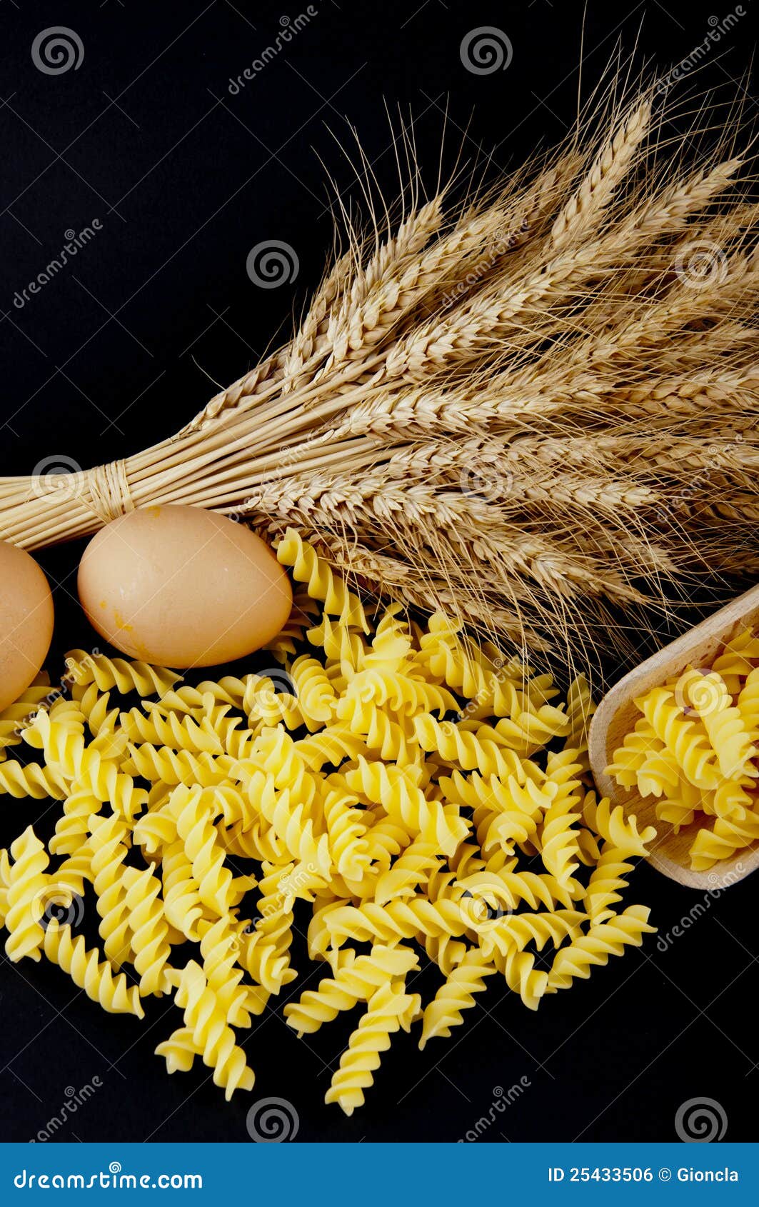 Pasta with Various Types of Grain Pile Stock Photo Image of