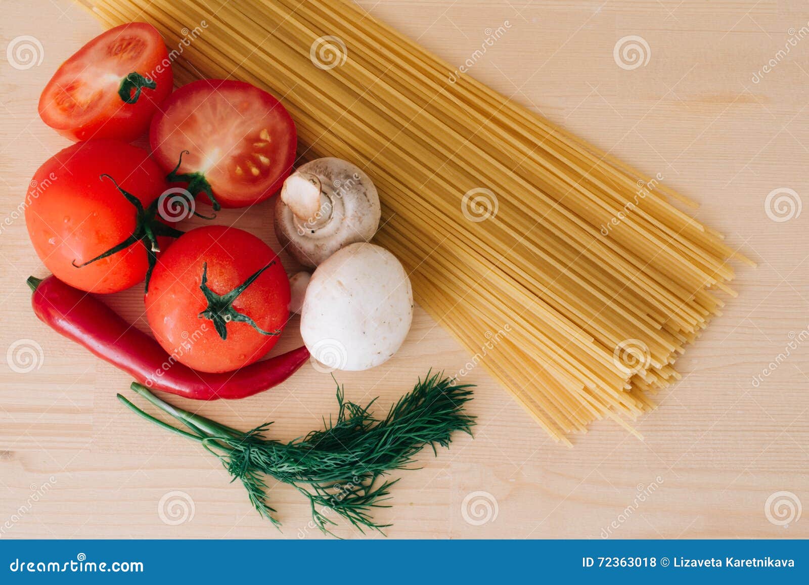 Pasta and vegetables stock photo. Image of ingredient 72363018