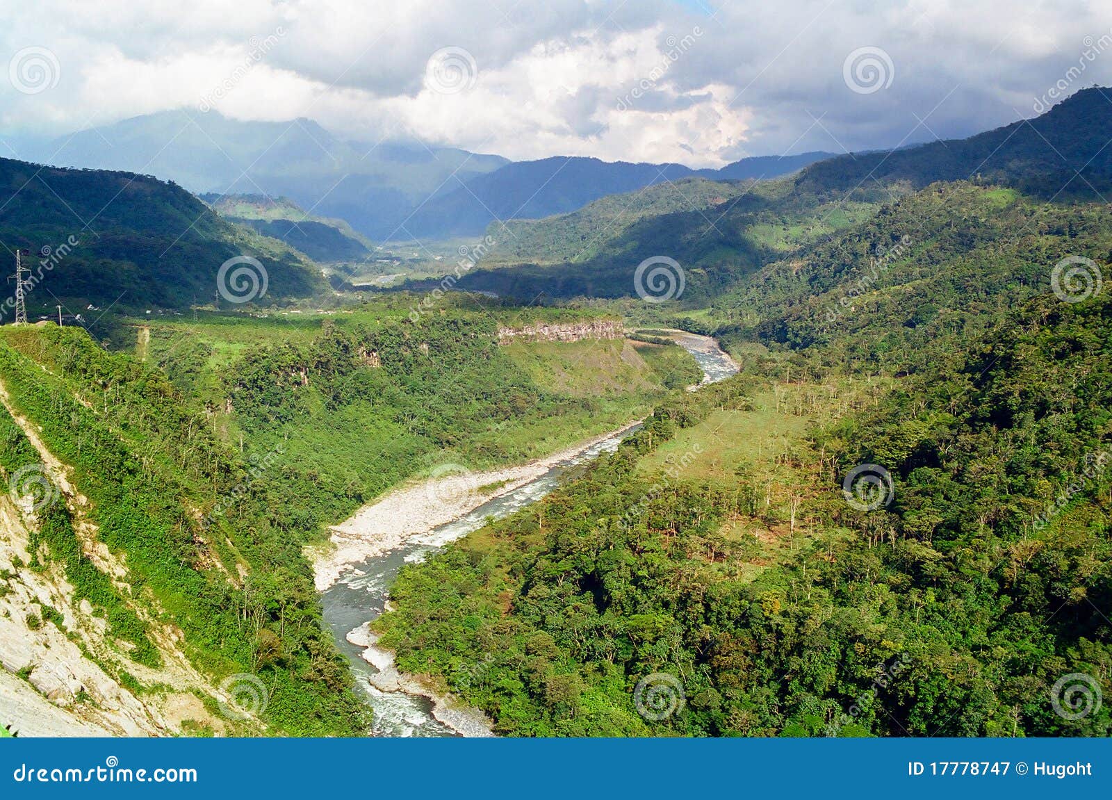 pastaza river in banos, ecuador