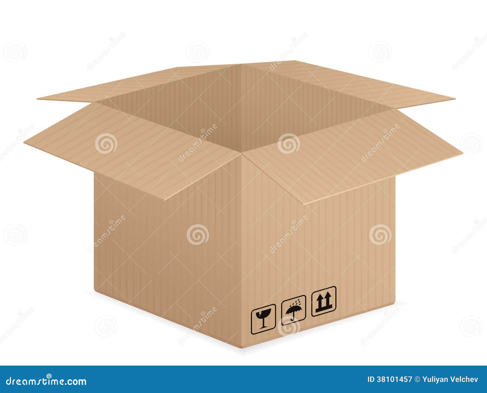 Pasteboard Box Cartoon Vector 34677483
