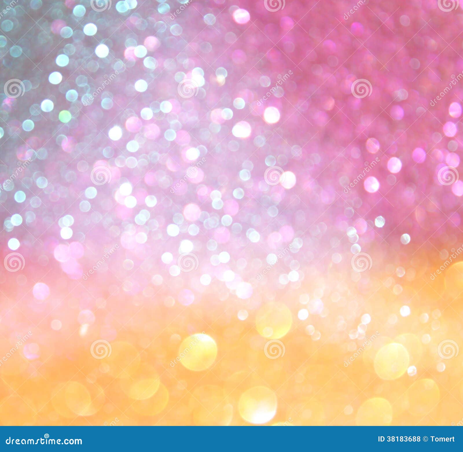 Pastel Bokeh Lights or Multicored Defocused Lights Stock Photo Image