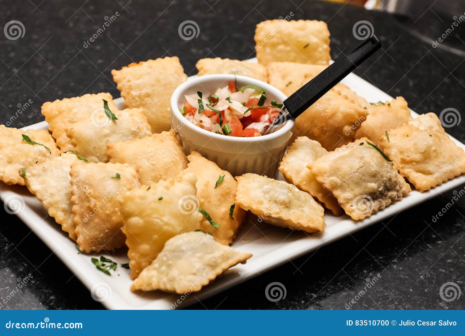 Pastel Brazilian pastry stock photo. Image of pastry 83510700