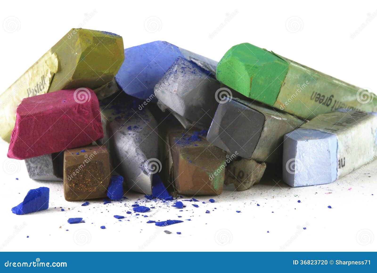 Pastel Chalk Dark Colours 2 Stock Photo Image of symbolism, coloured