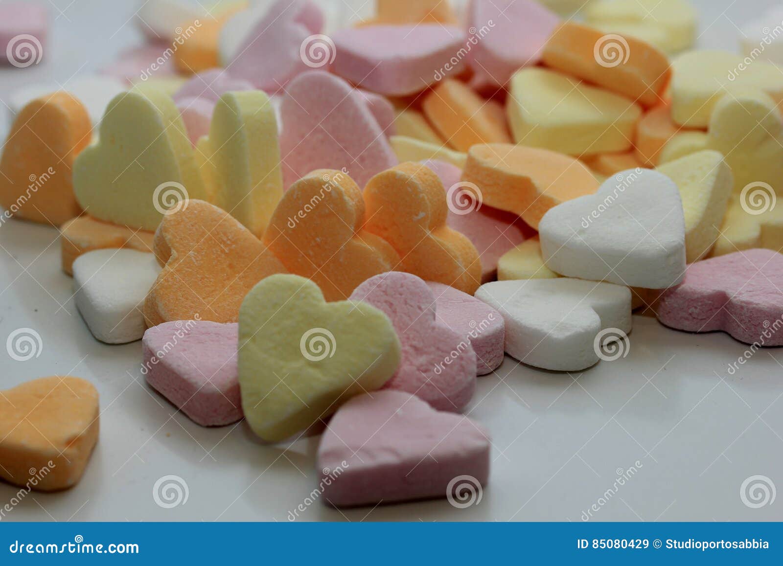 Pastel Colored Candy Hearts Stock Image Image of snack, sugar 85080429