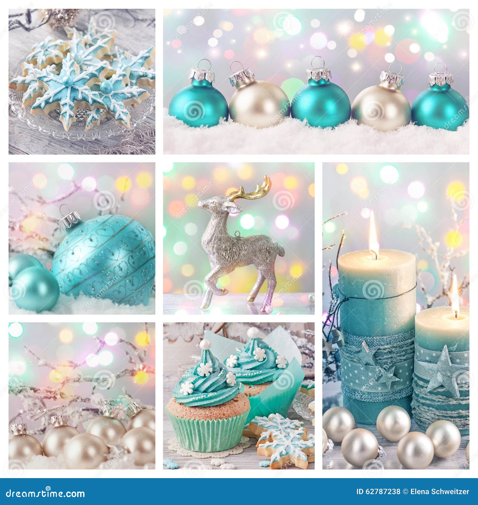 pastel colored christmas