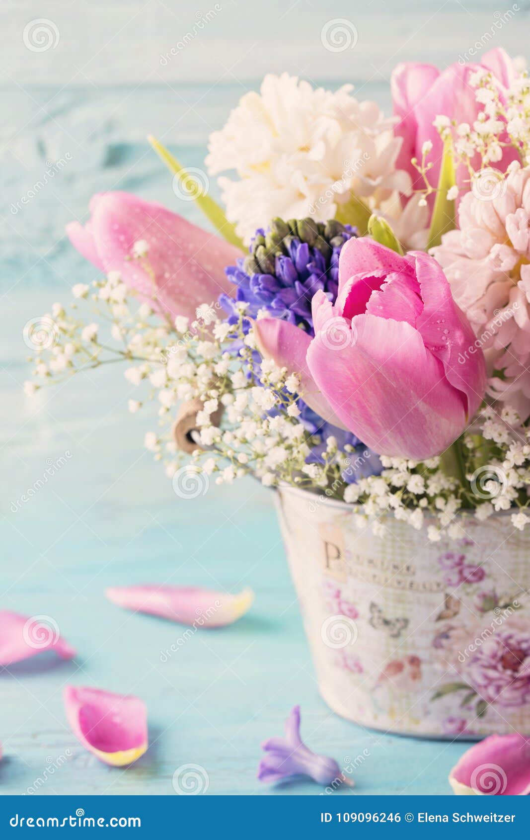 Pastel colored flowers stock photo. Image of flowers 109096246