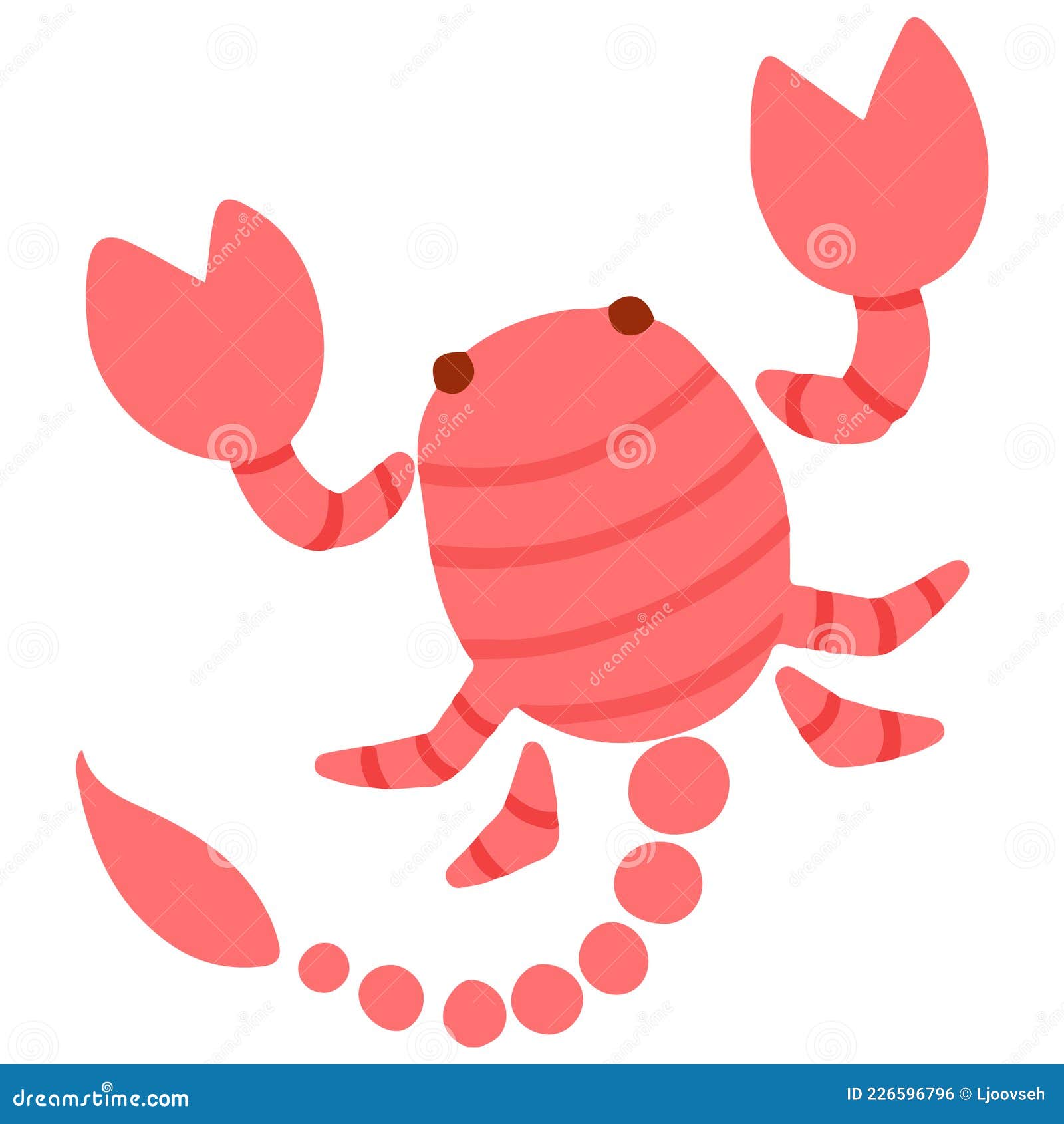 Pastel Colored Simple And Cute Scorpion Stock Vector - Illustration Of  Creature, Drawing: 226596796