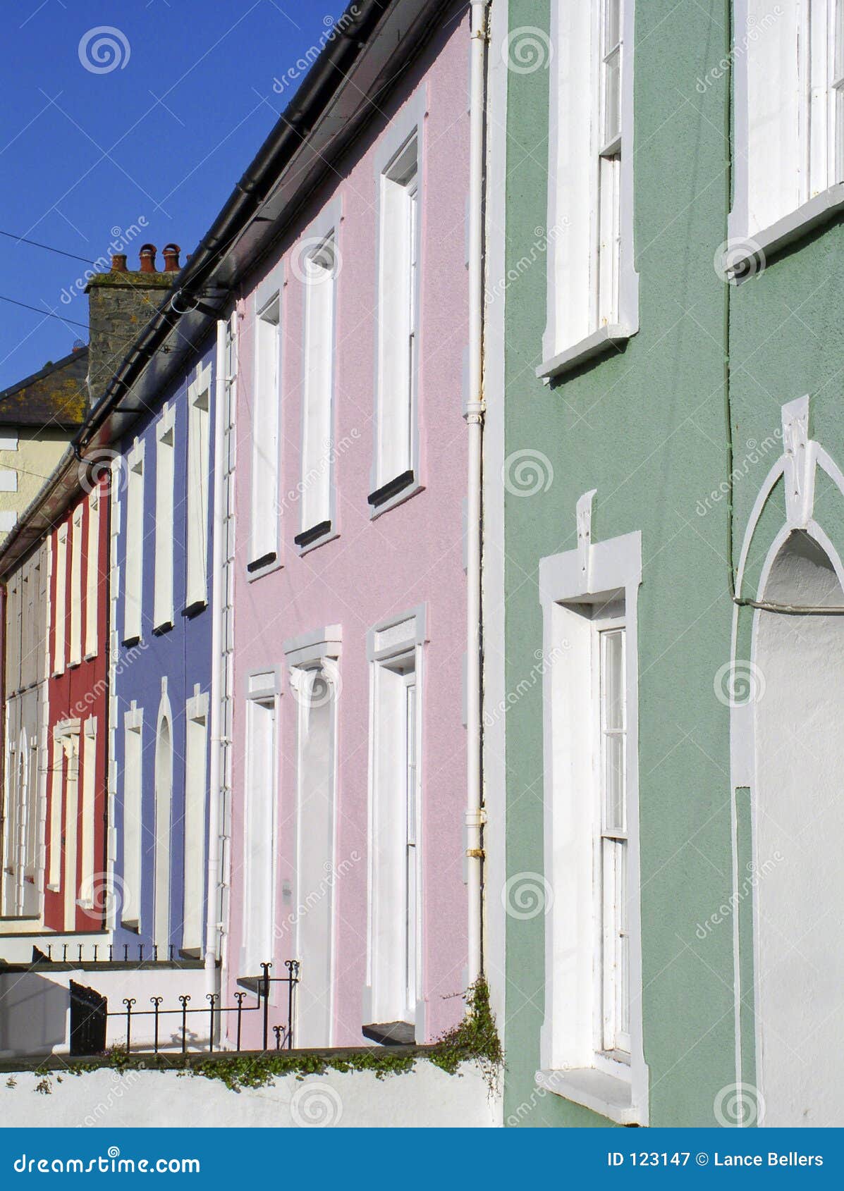 Pastel Coloured Housefronts Stock Image Image of wales, coastal 123147