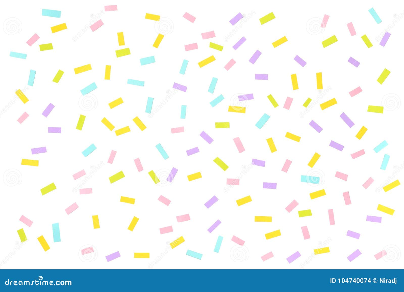 Pastel Confetti Paper Cut on White Background Stock Photo Image of