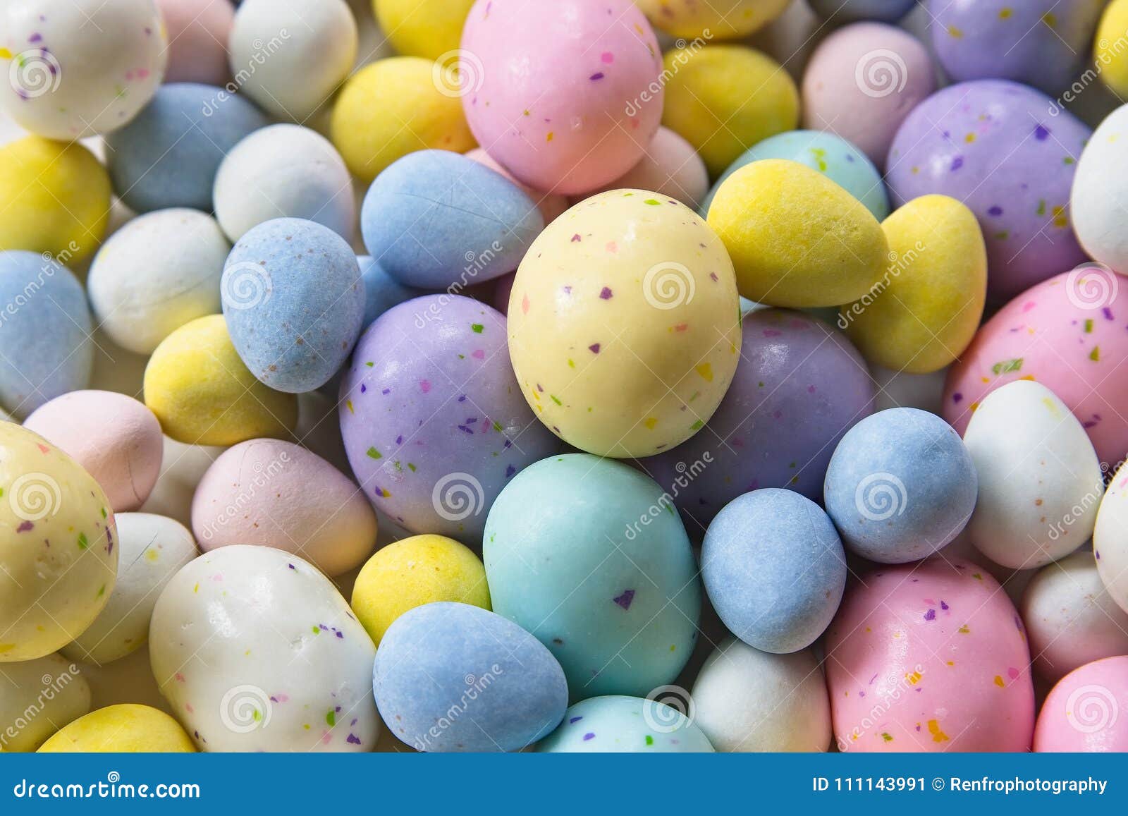 Pastel Easter Candy with Chocolate Inside. Stock Image Image of