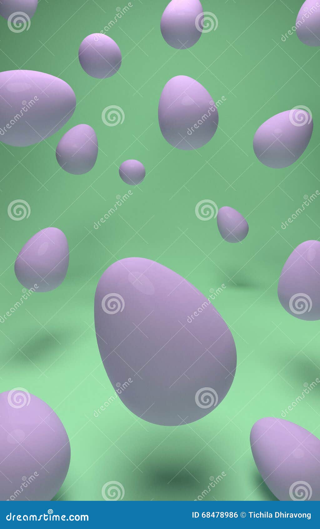 Pastel Eggs Falling Over A White Background, Chicken Egg On White