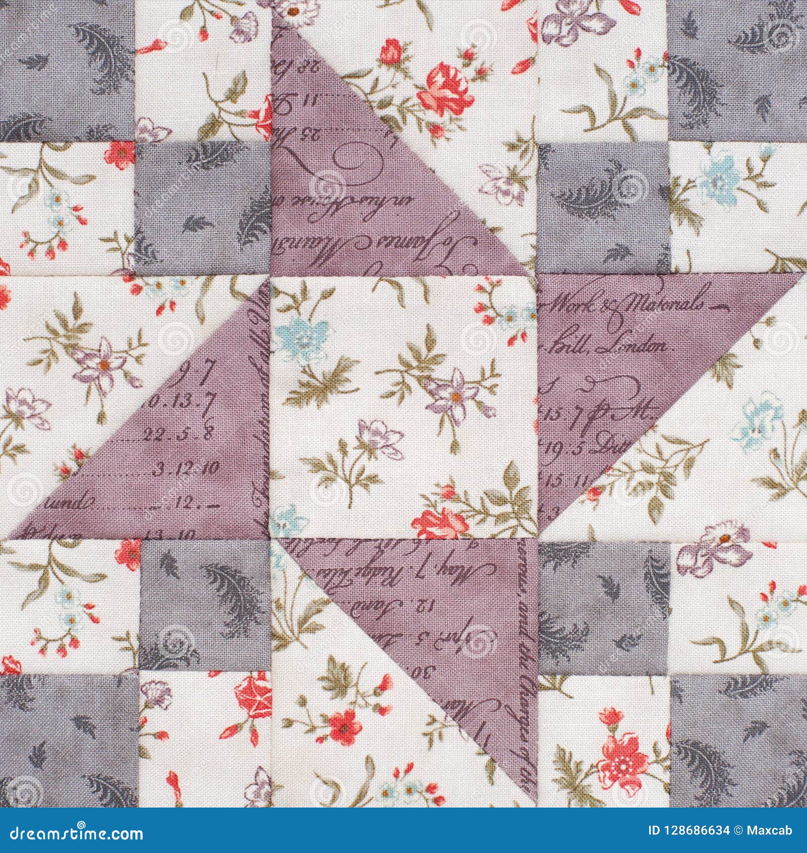 Download Pastel Geometric Patchwork Block From Pieces Of Fabrics Detail Of Quilt Close Up Stock Illustration Illustration Of Detail Quilting 128686634