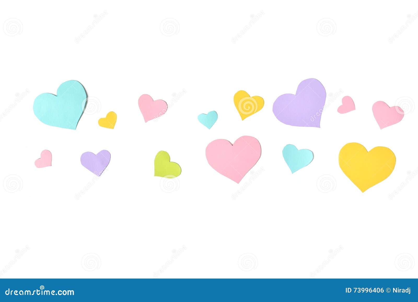 Pastel Heart Shape Paper Cut Background Stock Photo Image of