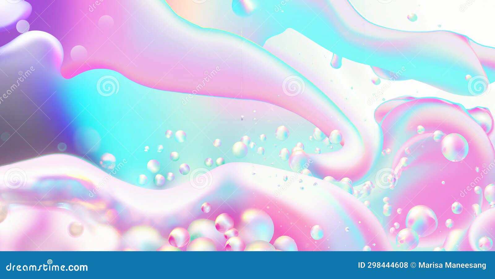 pastel liquid chrome pink and cyan splashing abstract generative ai based artwork