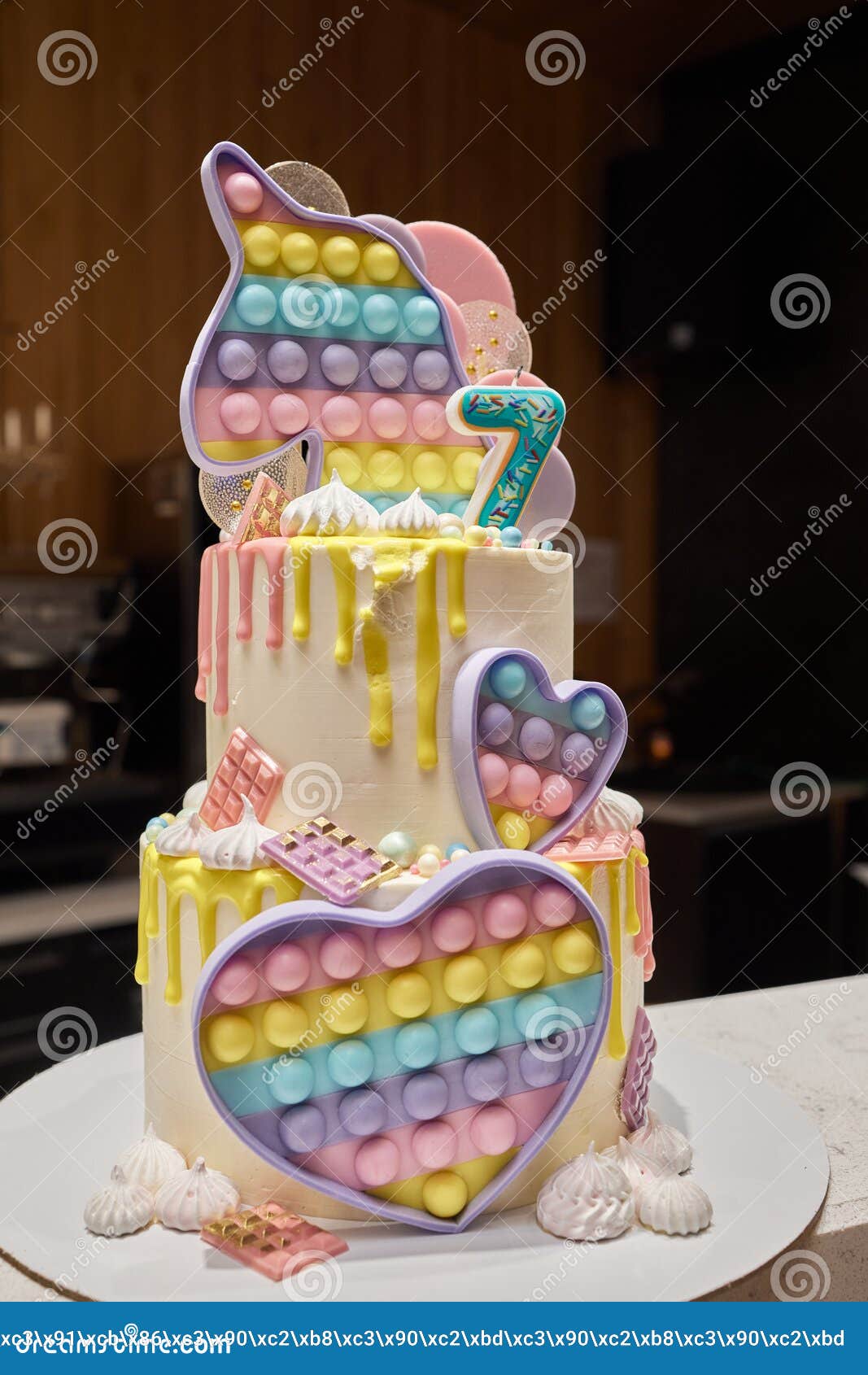 7th Birthday Balloon & Stars Cake | Waitrose & Partners