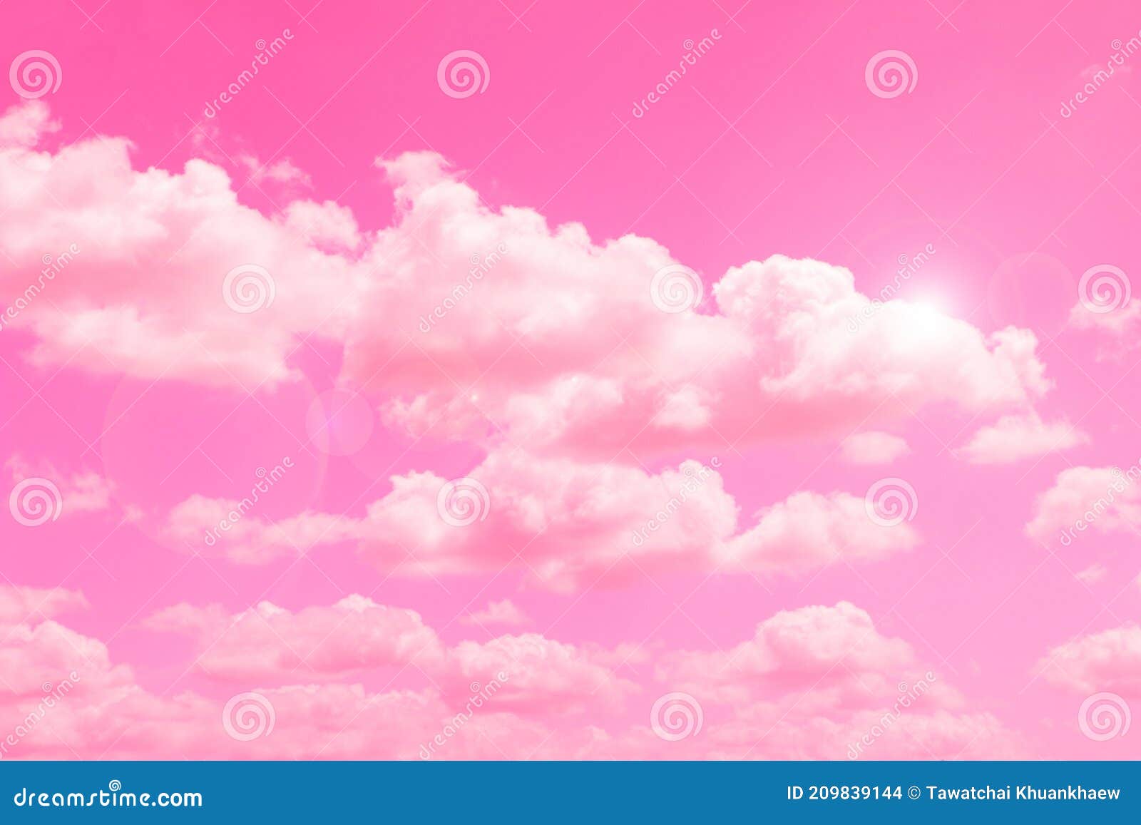 Pastel Pink Sky Background and Clouds Stock Photo Image of white