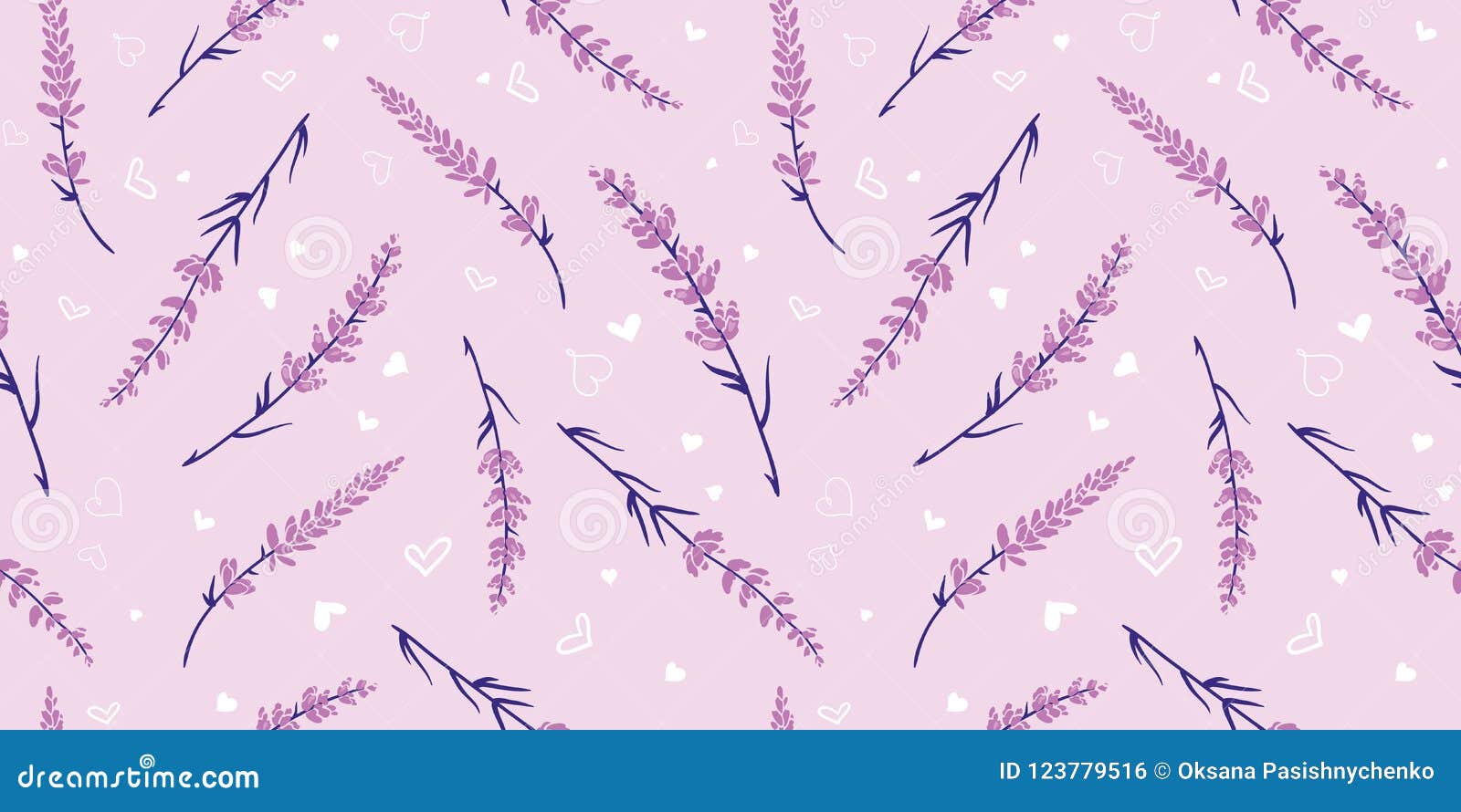 Pastel Purple Lavender Repeat Pattern Design. Stock Vector - Illustration  of light, butterfly: 123779516