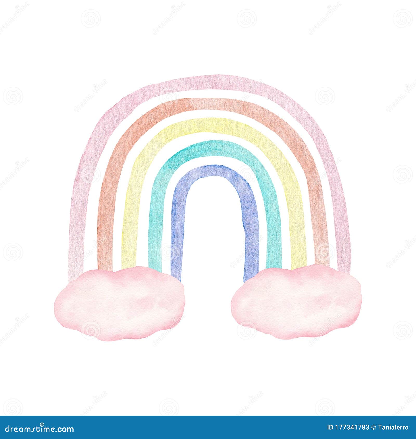 Download Pastel Rainbow Watercolor Clipart. Neutral Delicate ...
