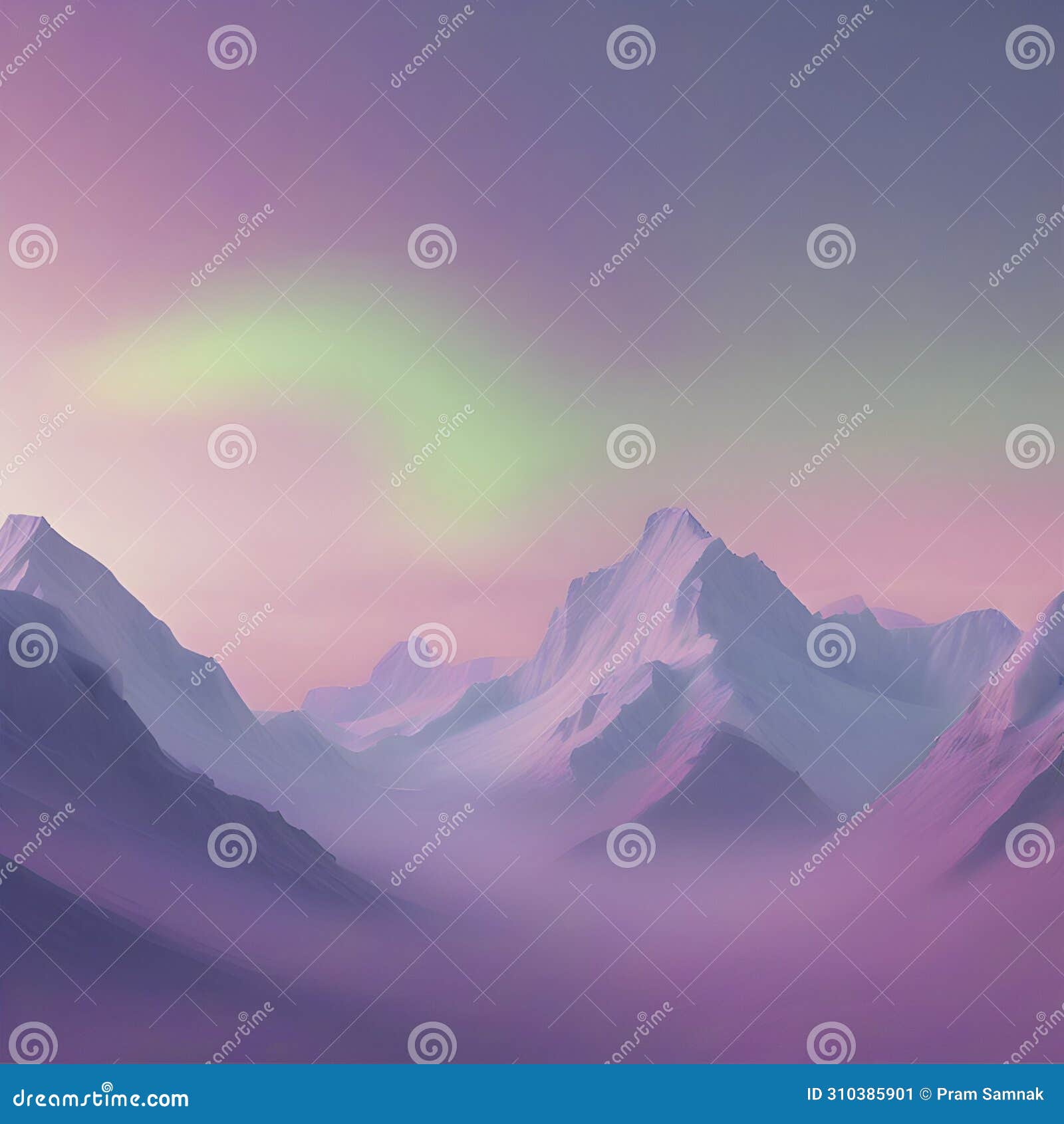 pastel sky with aurora scenery with smooth color transition. ai-generated.