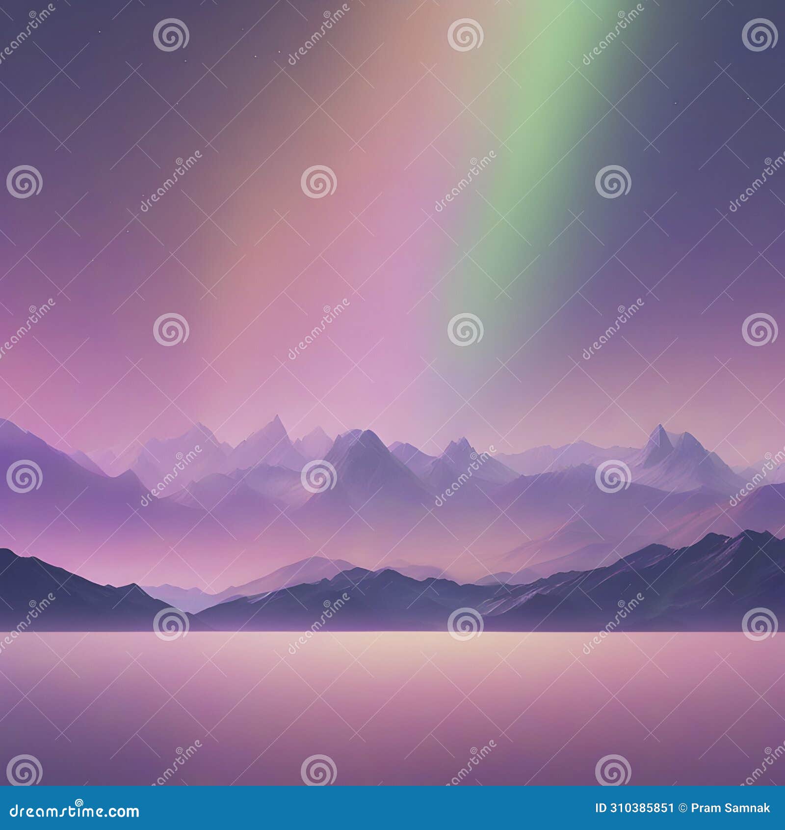 pastel sky with aurora scenery with smooth color transition. ai-generated.