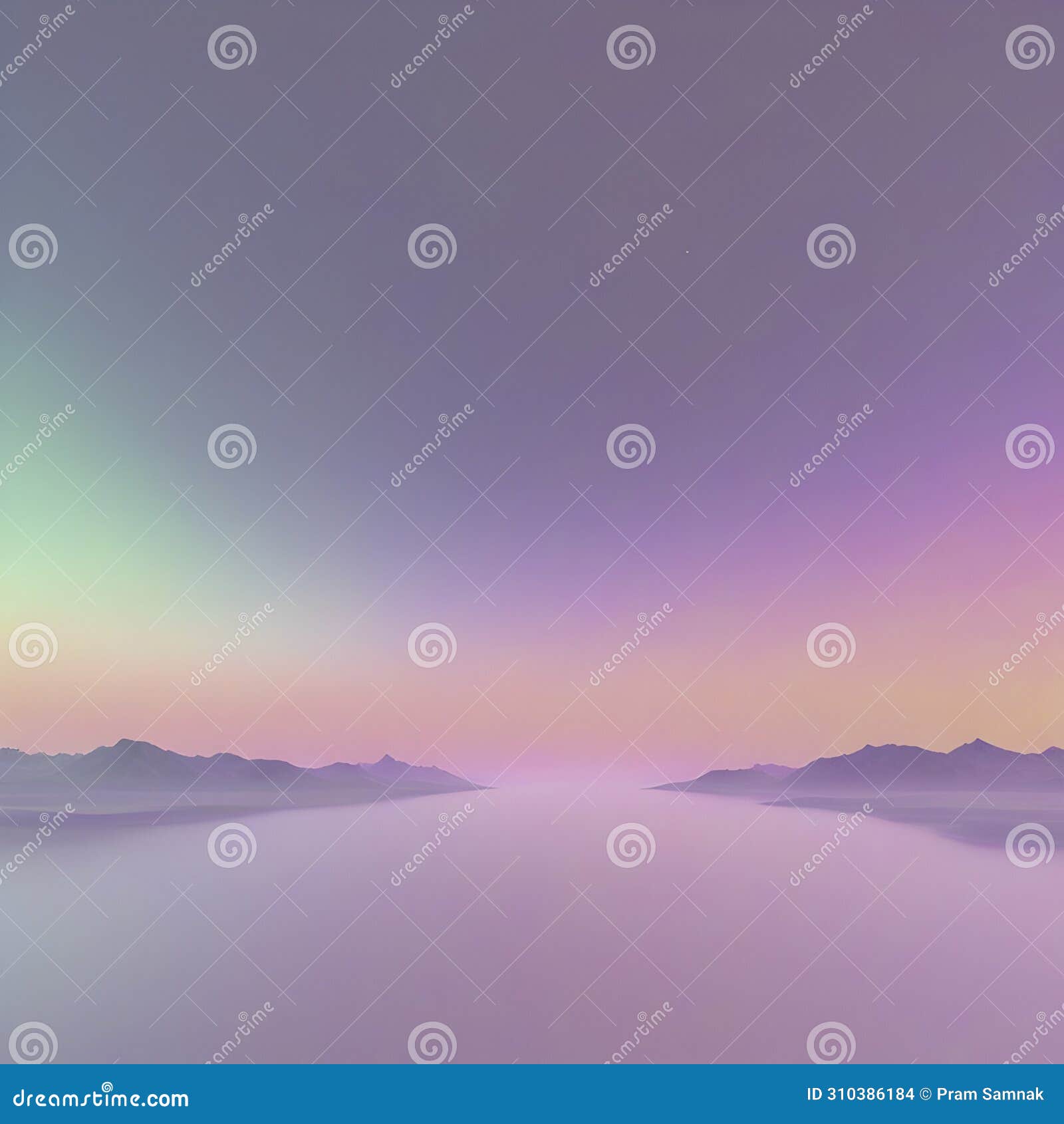 pastel sky with aurora scenery with smooth color transition. ai-generated.