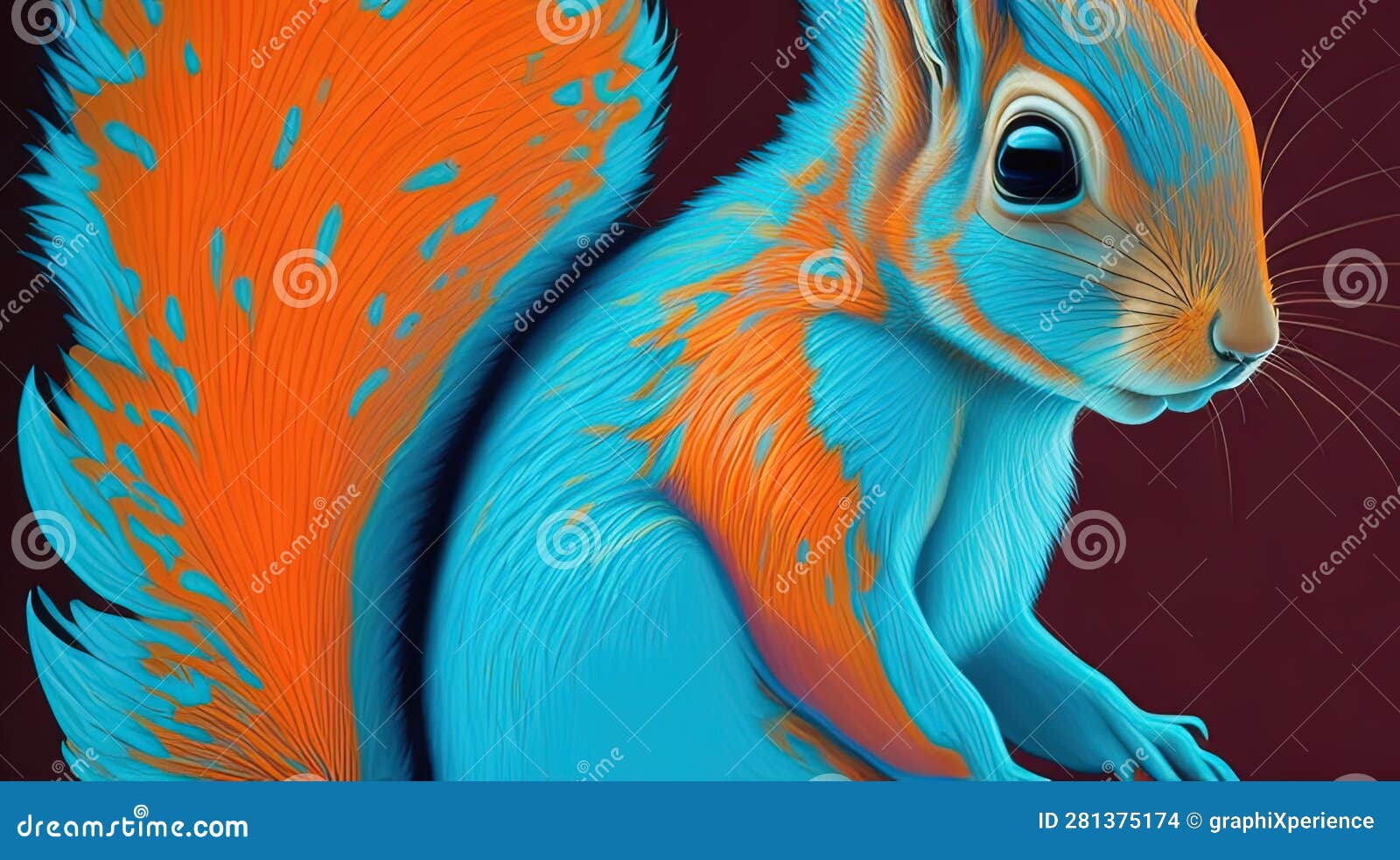 pastel squirrel pop painting