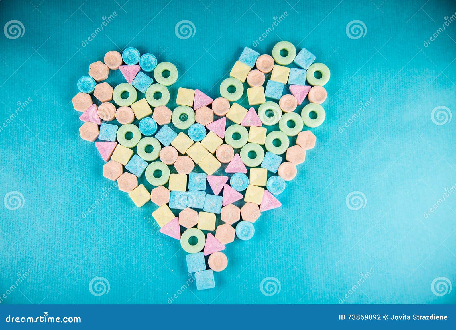 Pastel sweet candy hearth stock photo. Image of hexagon 73869892