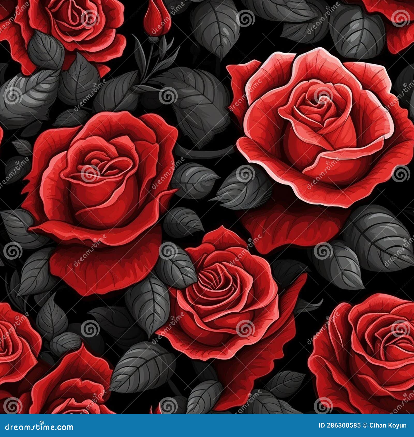 Pastel Tones in Seamless Floral Design Stock Illustration