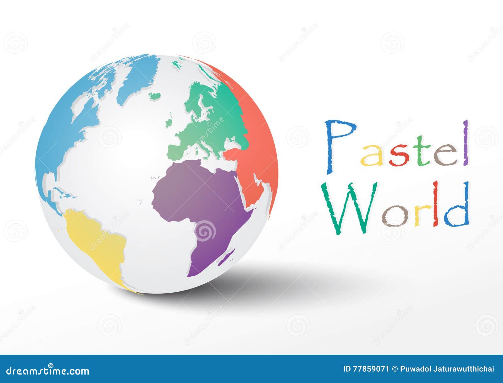Pastel world stock vector. Illustration of boundary, color 77859071