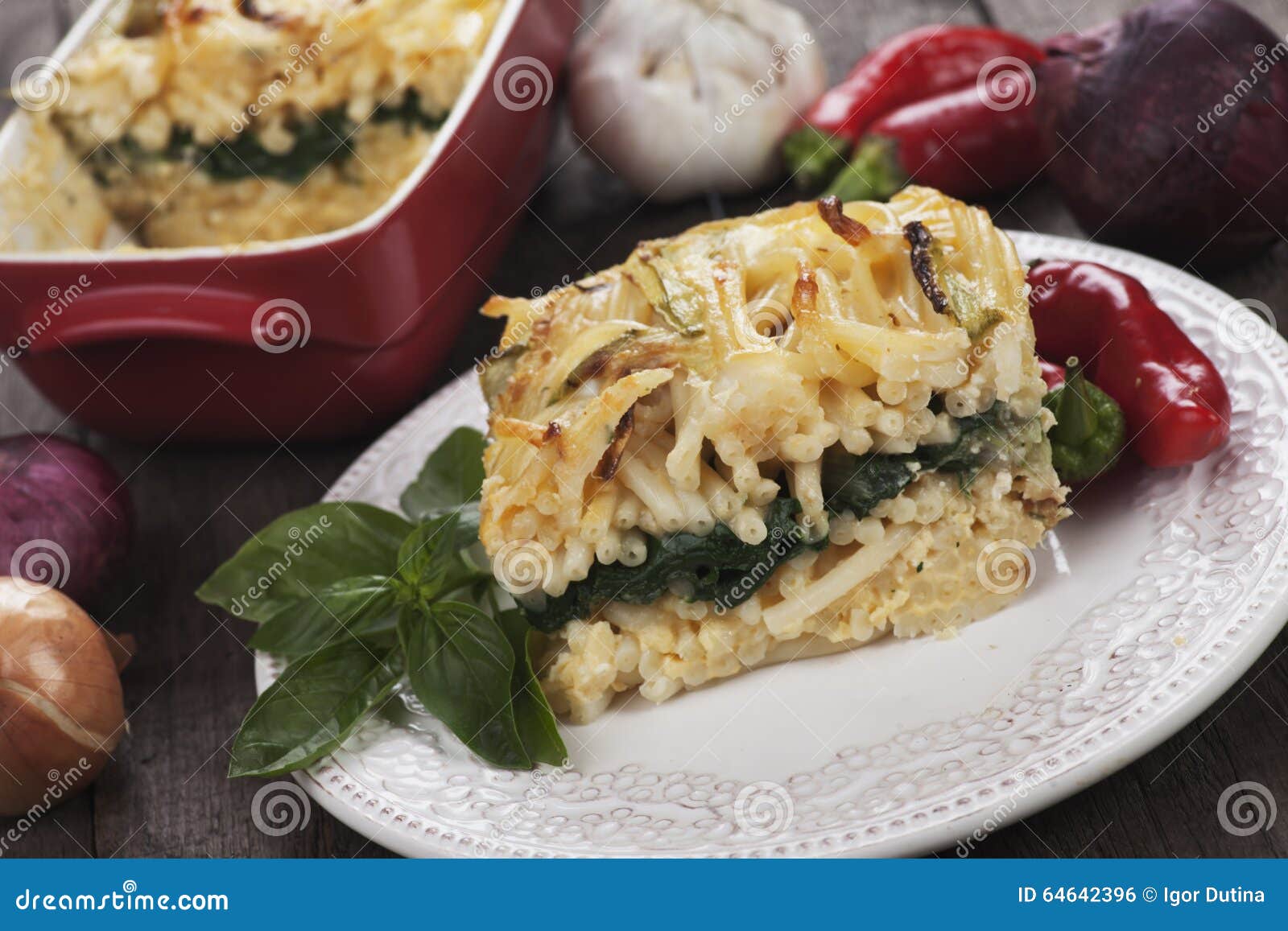 Pasticcio with Zucchini and Chard Stock Photo - Image of traditional ...