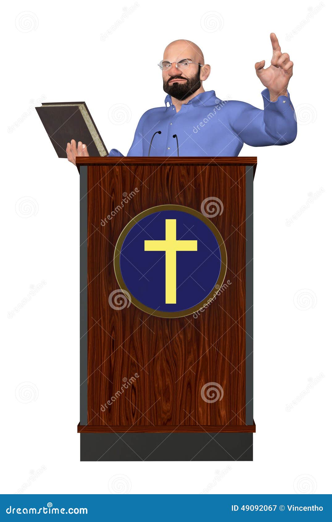 pastor teaching word of god podium 
