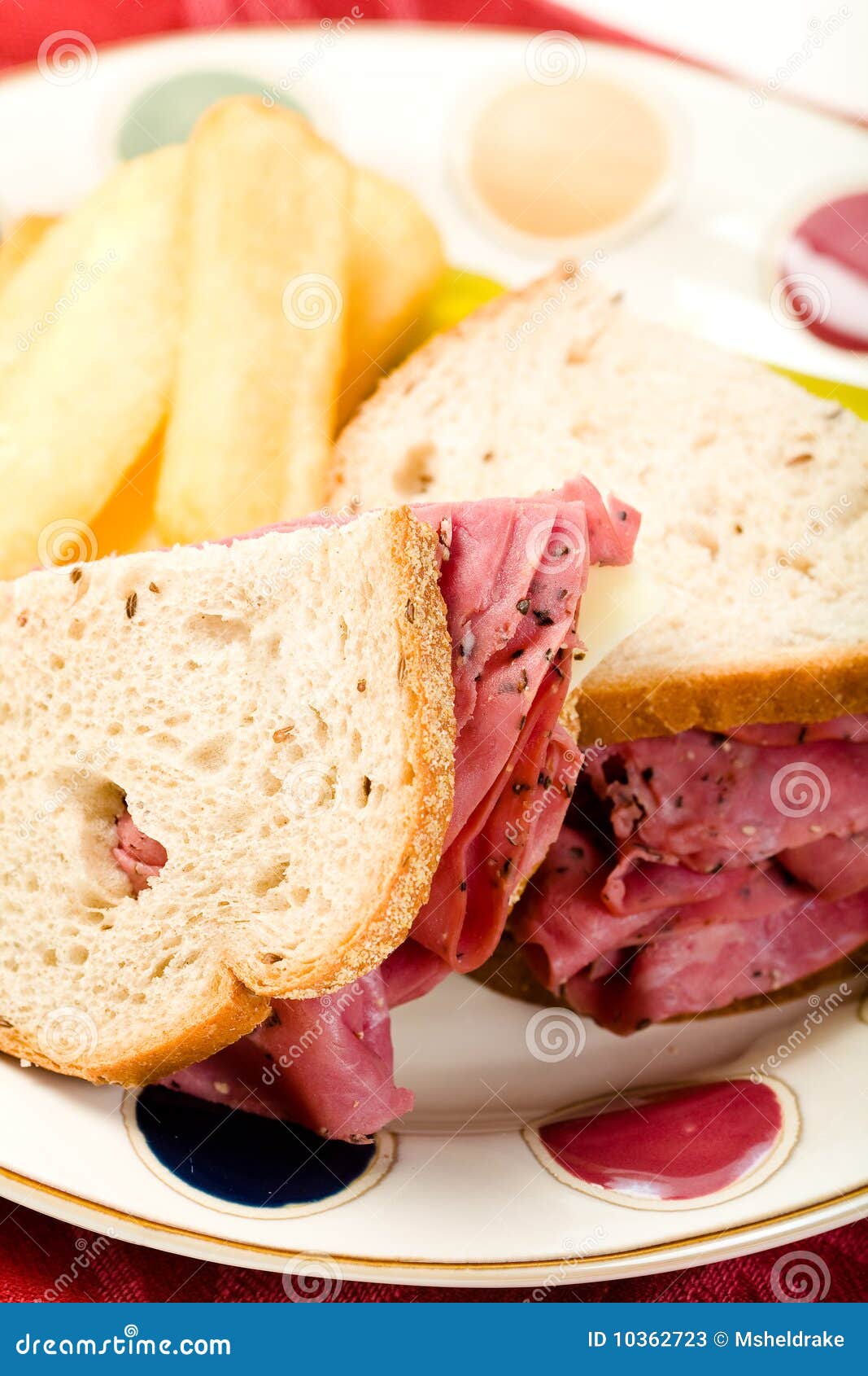Pastrami on Rye stock image. Image of napkin, french 10362723