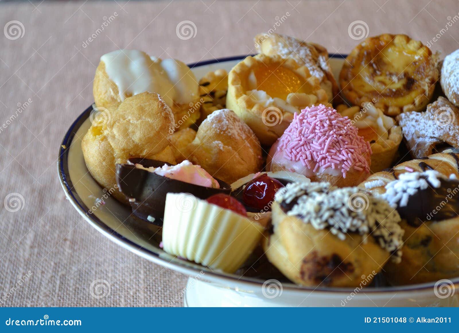 Pastries in a bowl stock photo. Image of tasty, sugar 21501048
