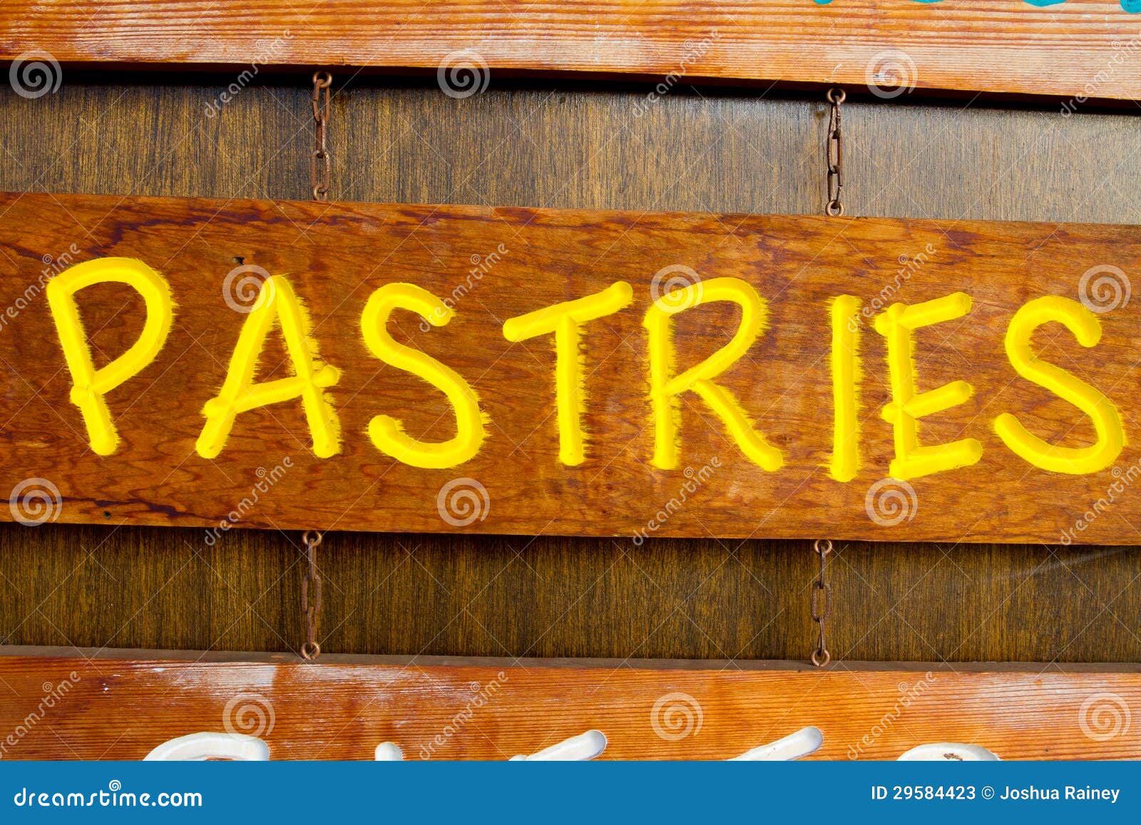 Pastries Wood Sign stock image. Image of hawaii, label 29584423