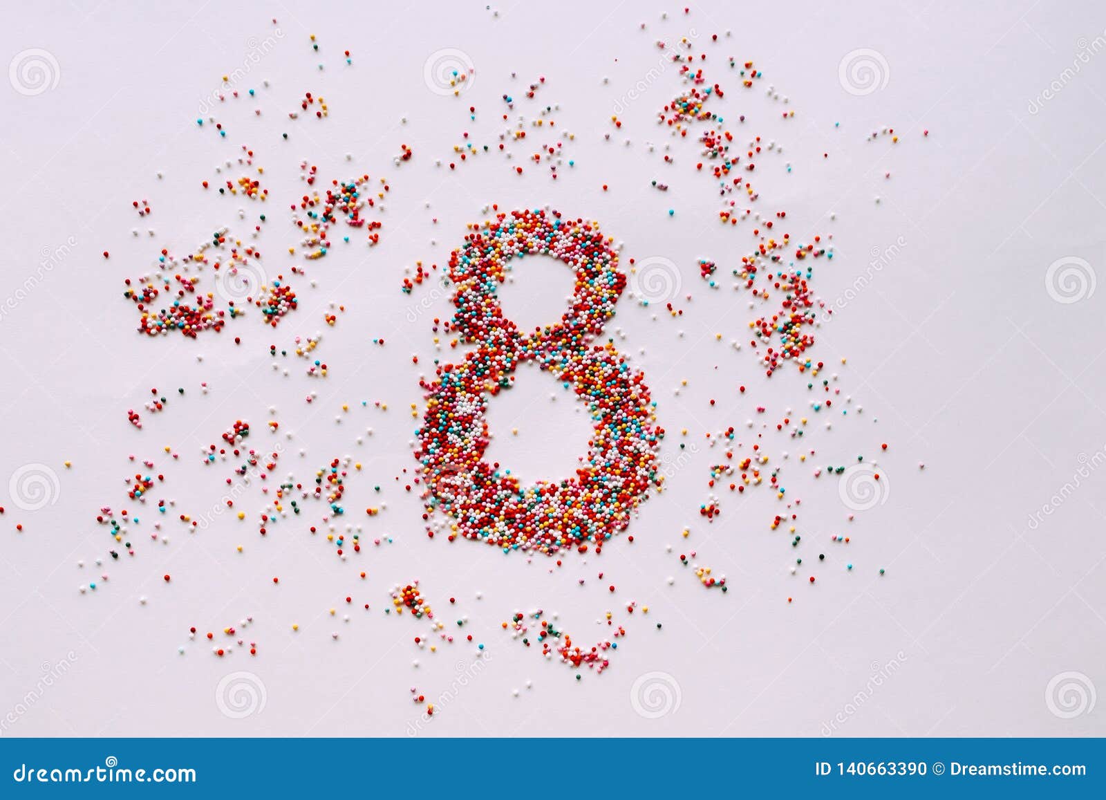 Pastry Decorations in the Form of March 8 Stock Photo Image of love, march 140663390