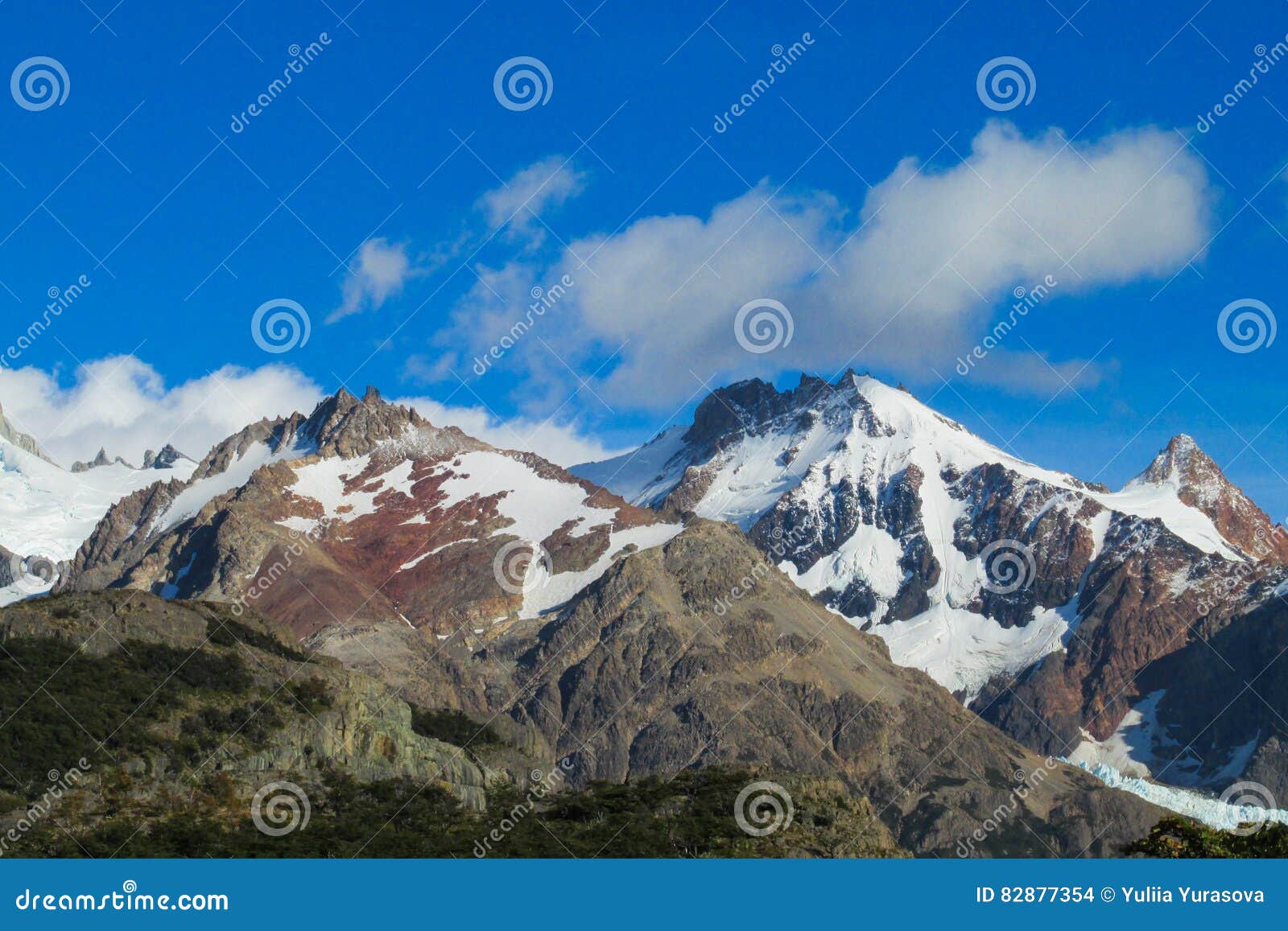 Patagonia Andes Snow Mountains Stock Photo Image of destination