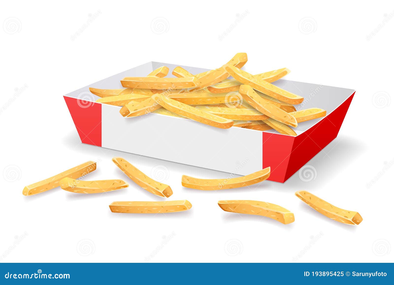 Set di patatine fritte surgelate a fette, su vassoio di legno, su sfondo  bianco Foto stock - Alamy