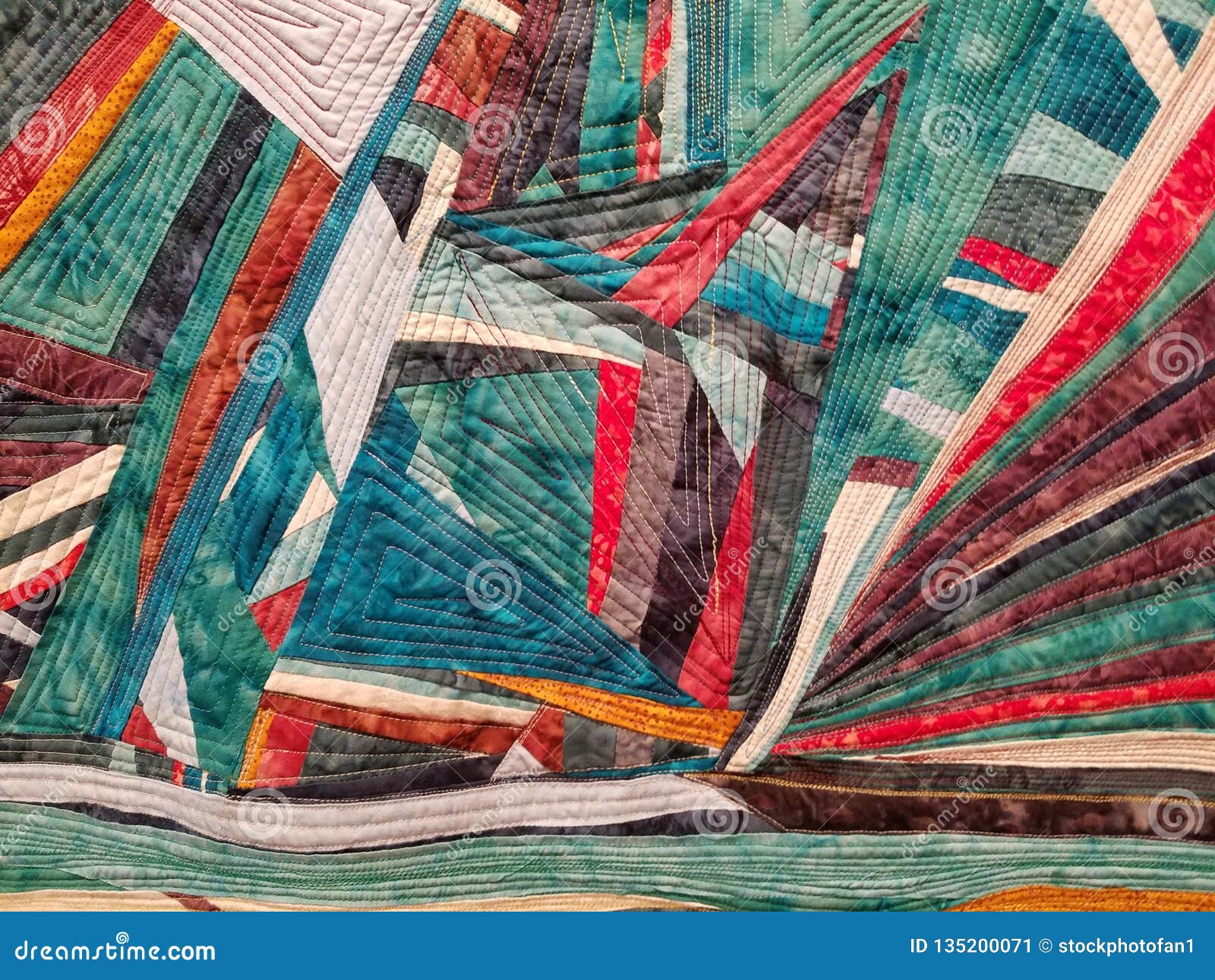 Patch of Colorful Quilt Fabric or Backround Stock Image Image of