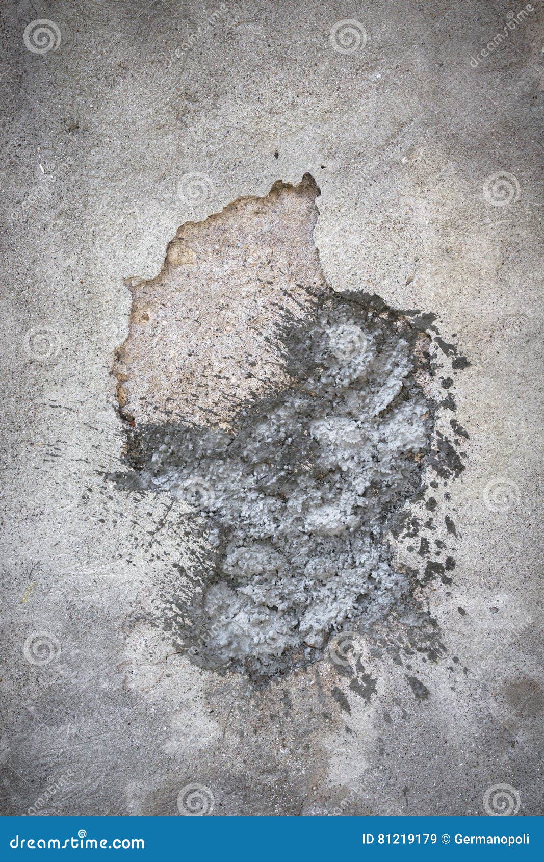 Patch of concrete stock image. Image of repair, cracked 81219179