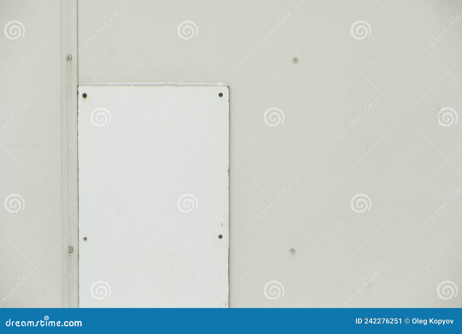 Patch on Wall. Texture of White Wall with Inserts Stock Image Image